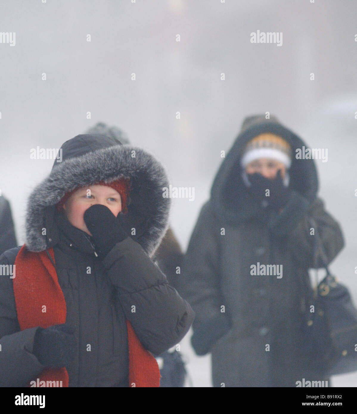 Bitter cold in Chita 40 degrees Celsius Stock Photo Alamy
