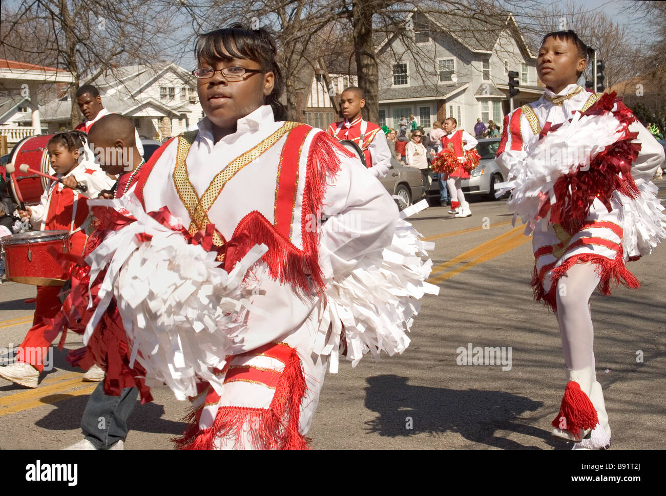The Kansas City Sizzlers marching band performing in Kansas City's