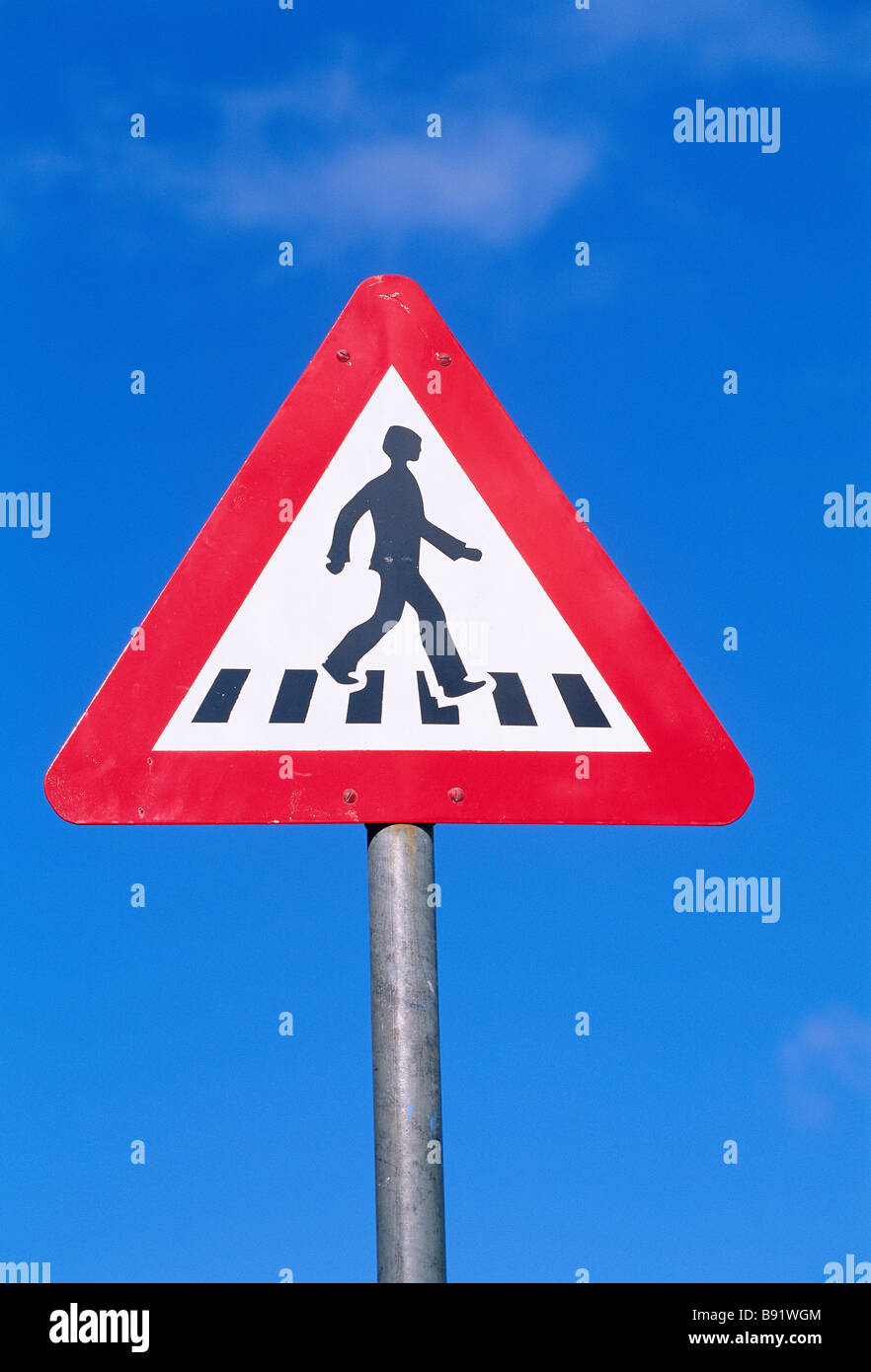 A pedestrian crossing Spain Stock Photo - Alamy