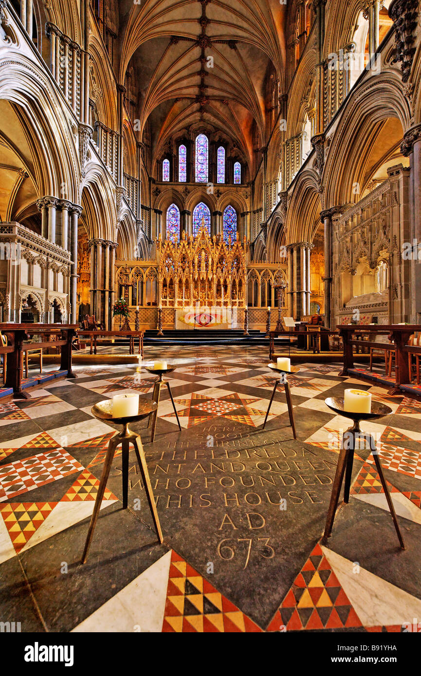 Interior of Ely Cathedral in Cambridgeshire Stock Photo