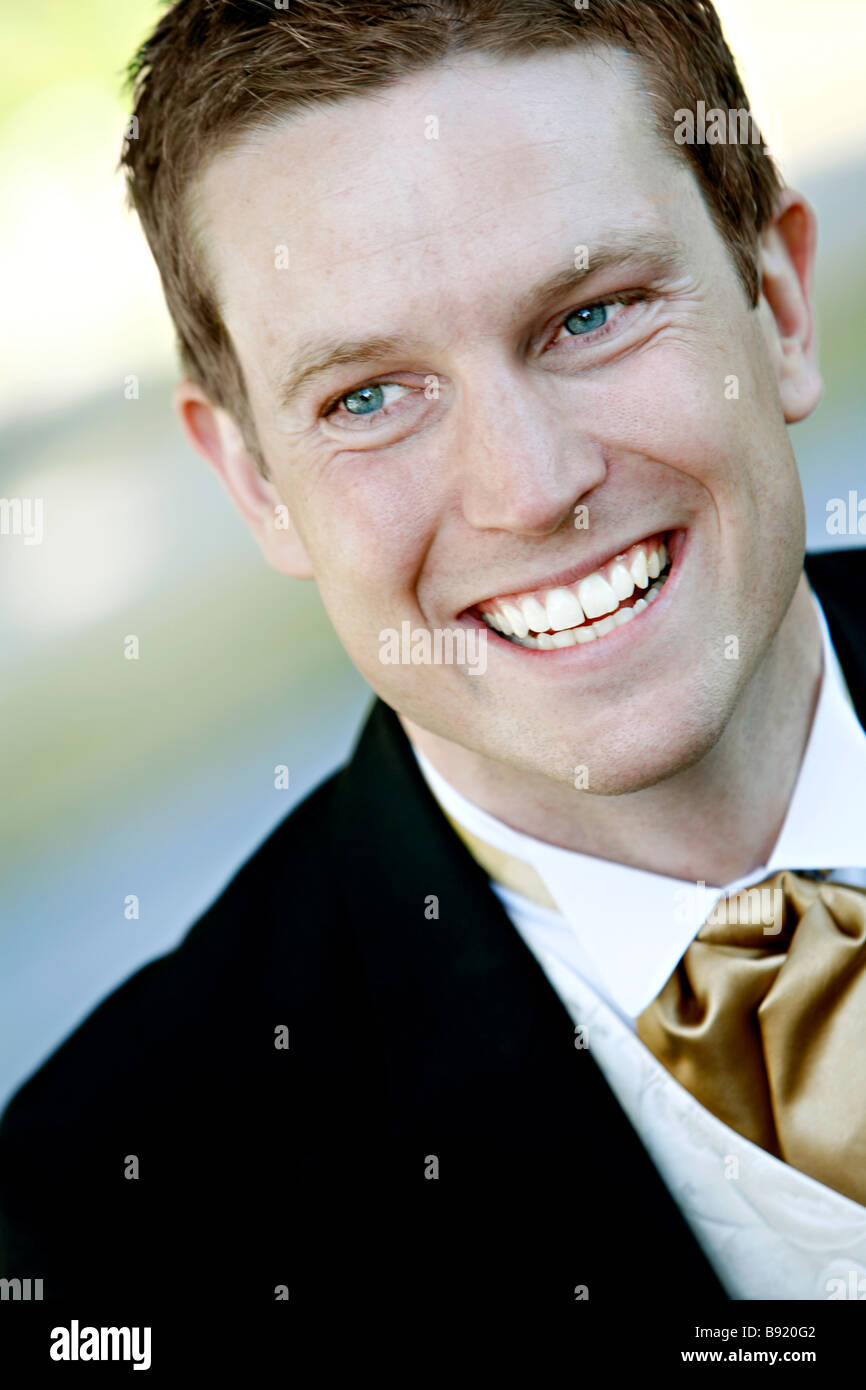 Portrait of a bridegroom Sweden. Stock Photo