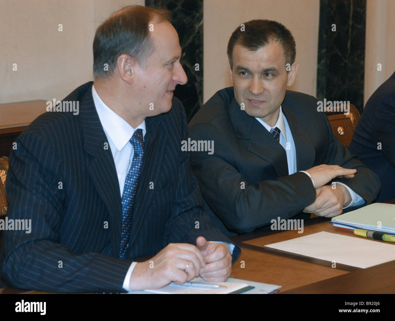 Nikolai Patrushev Federal Security Service FSB Director left and ...