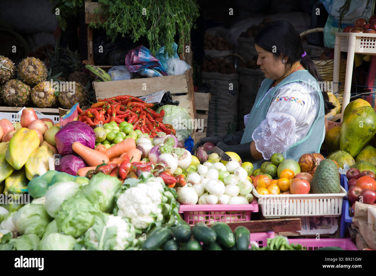 Otavalo food market, Ecuador Stock Photo