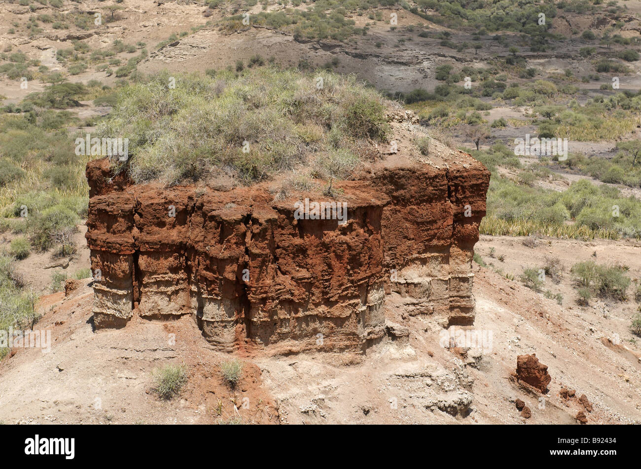 The Olduvai Gorge also known as The Cradle of Mankind Stock Photo