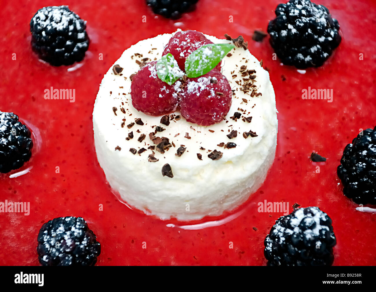 Cheesecake with berries fruits Stock Photo