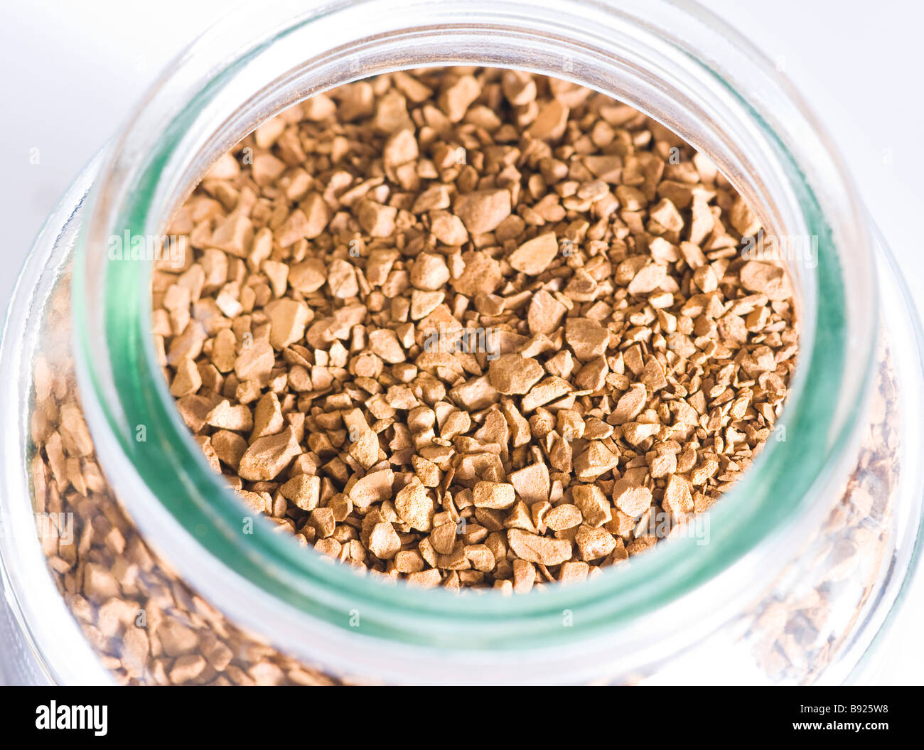 Instant coffee granules in jar Stock Photo Alamy