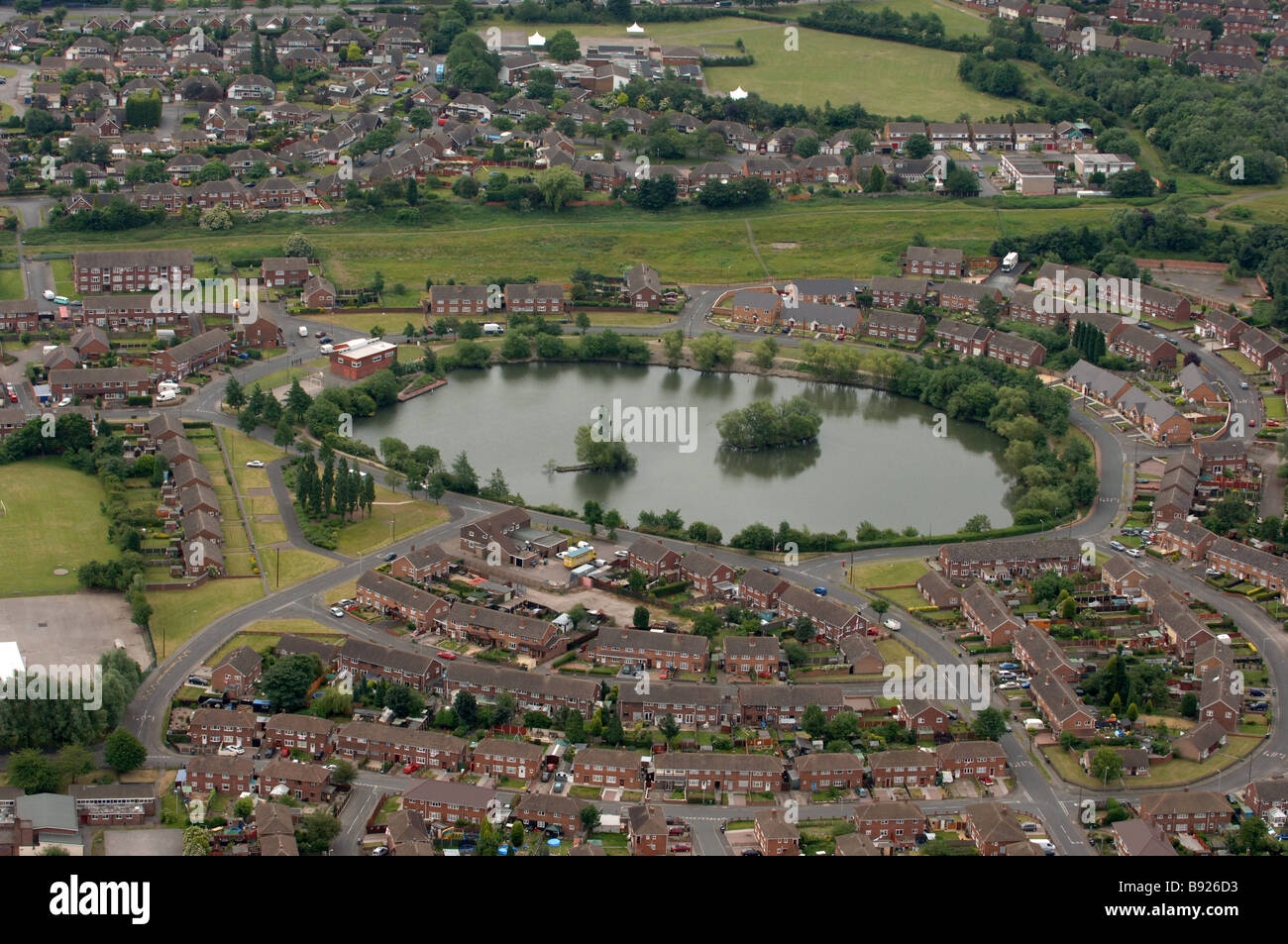 Aerial view of Rocket Pool Bilston England Uk West Midlands Stock Photo