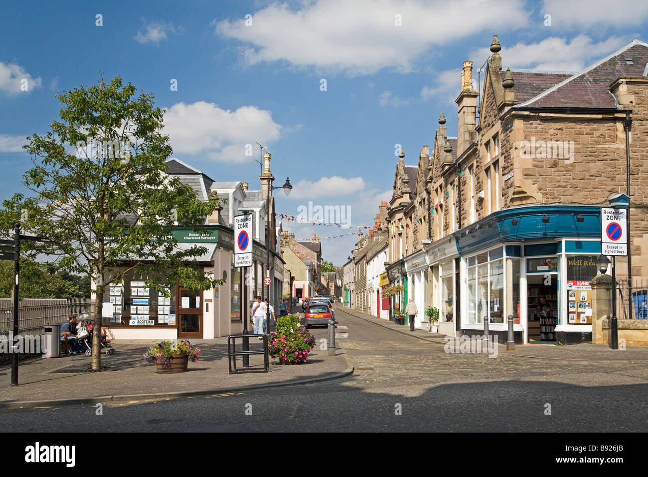 Dunblane High Street Stock Photo Alamy