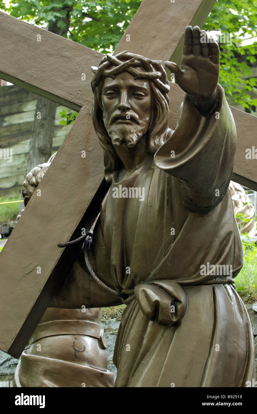 Jesus salutes the women of Jerusalem from the Stations of the Cross Stock Photo