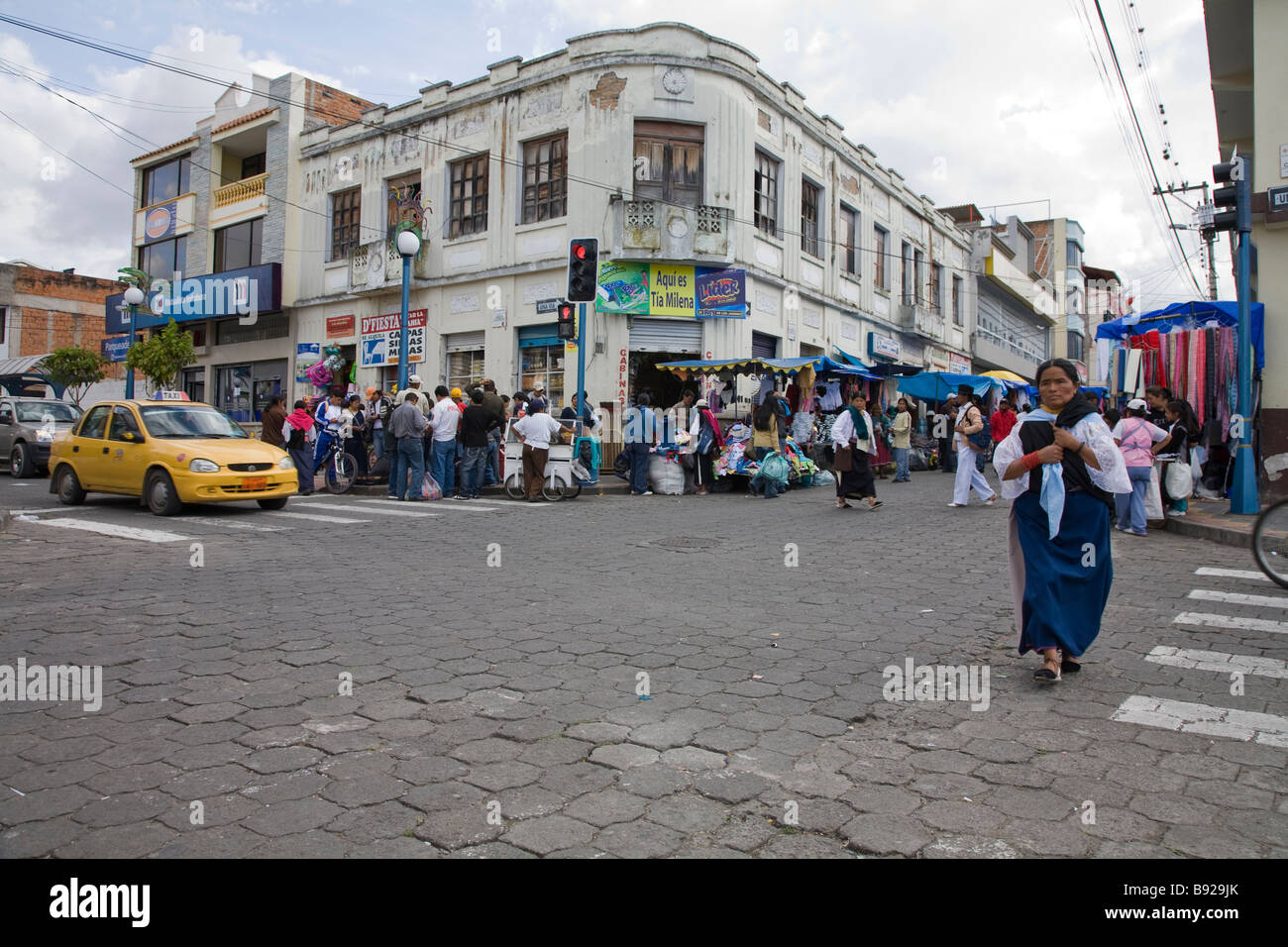 Street scene, Otavalo, Ecuador Stock Photo