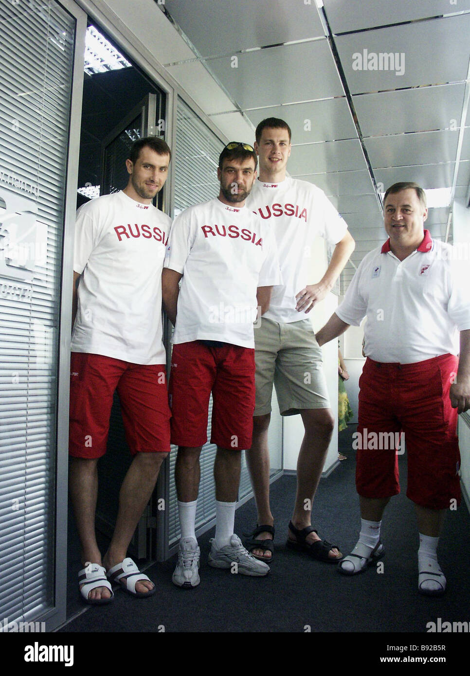 Members of the Olympic Russian national volleyball team Alexei Kazakov ...