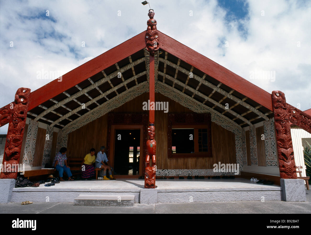 Gisborne New Zealand Marae (maori Meeting House Stock Photo Alamy
