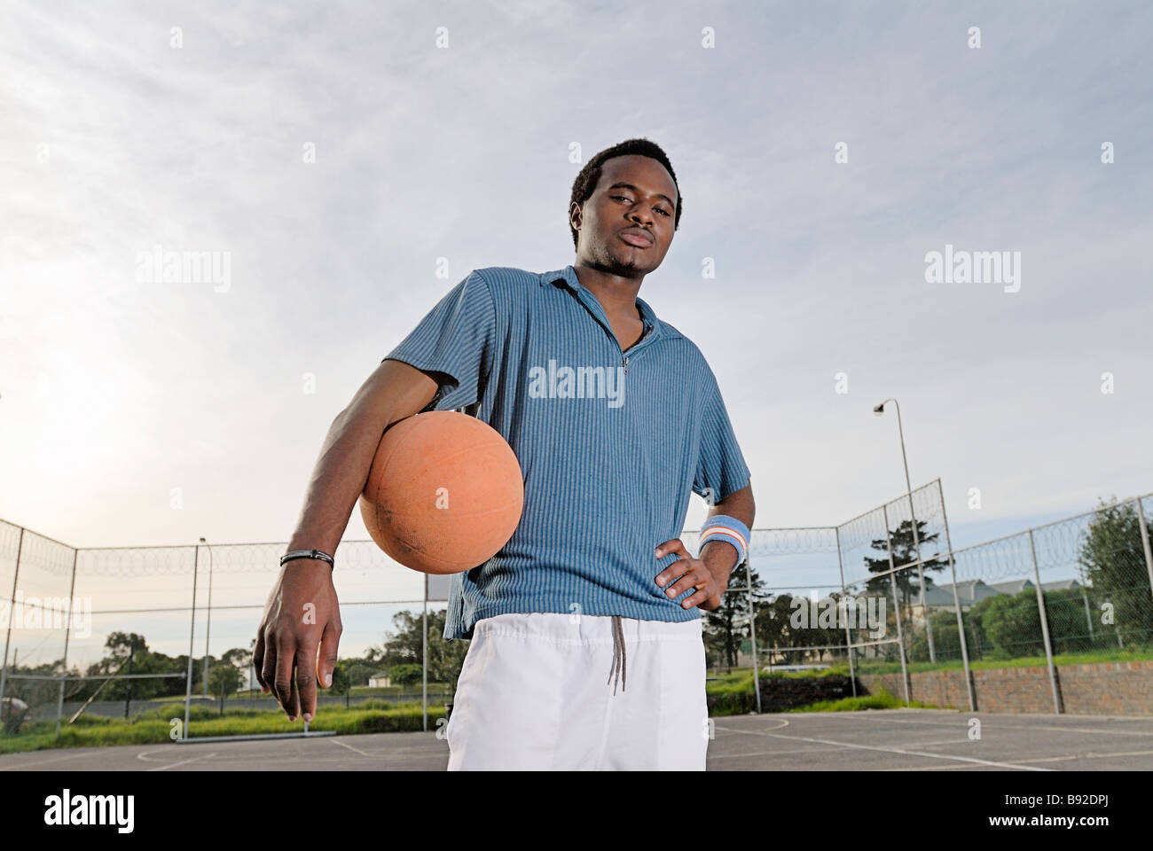 Portrait of a basketball player Cape Town Mowbray Western Cape Province South Africa Stock Photo