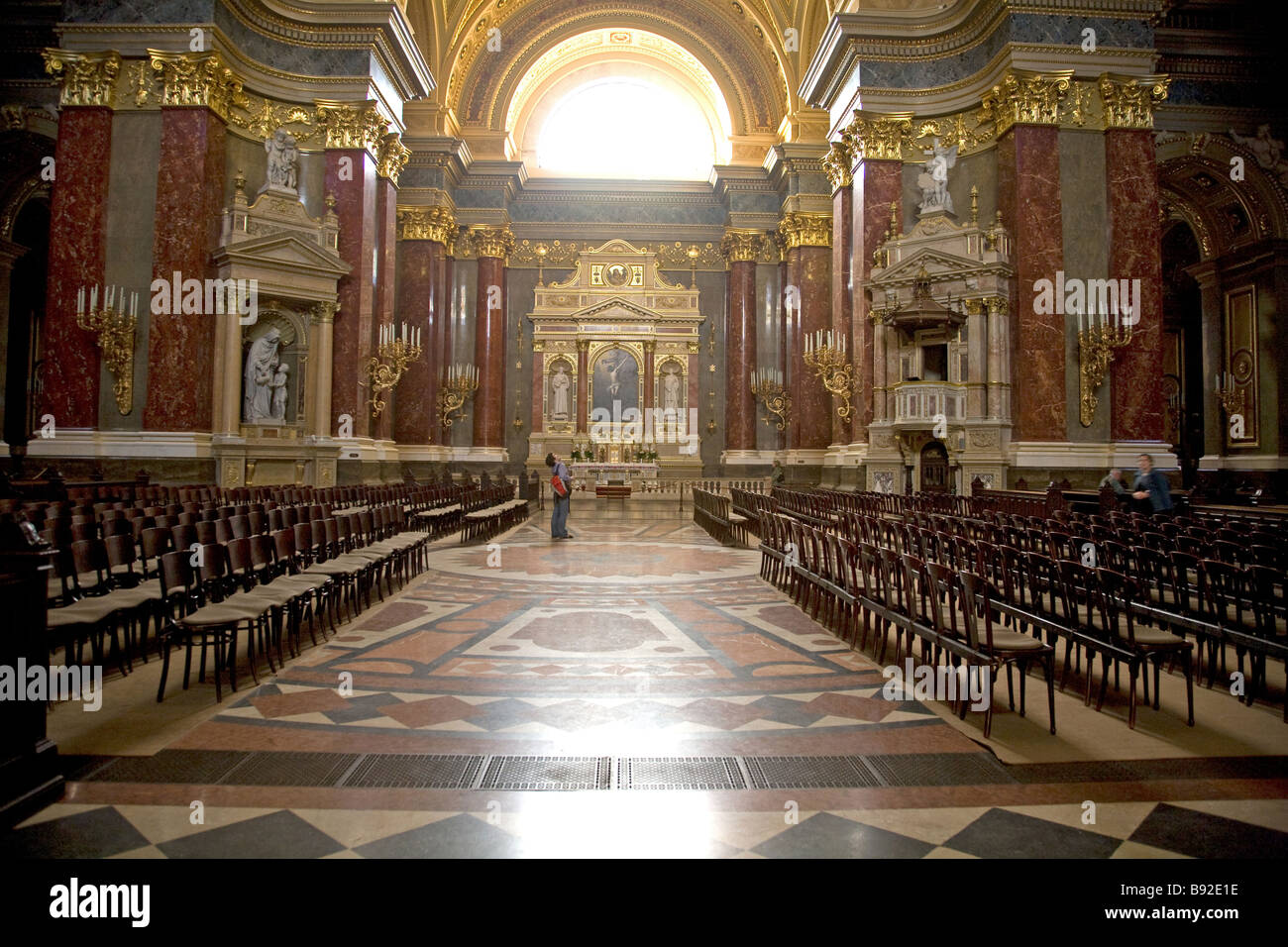 Interior of St Stephen s Basilica Szent Istvan Bazilika in Budapest Stock Photo