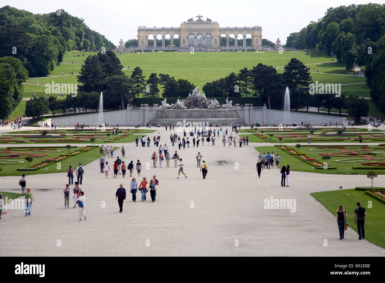 The gardens and attractions of Schloss Schonbrunn the Hapsburgs summer palace Vienna Austria Stock Photo