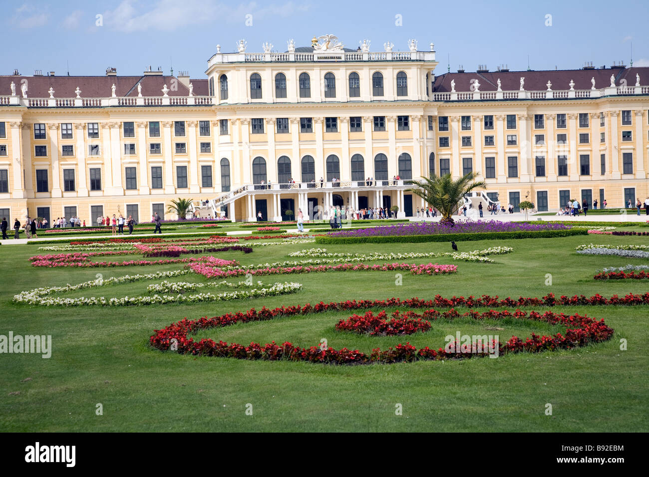 The gardens of Schloss Schonbrunn in Spring Vienna Austria Stock Photo