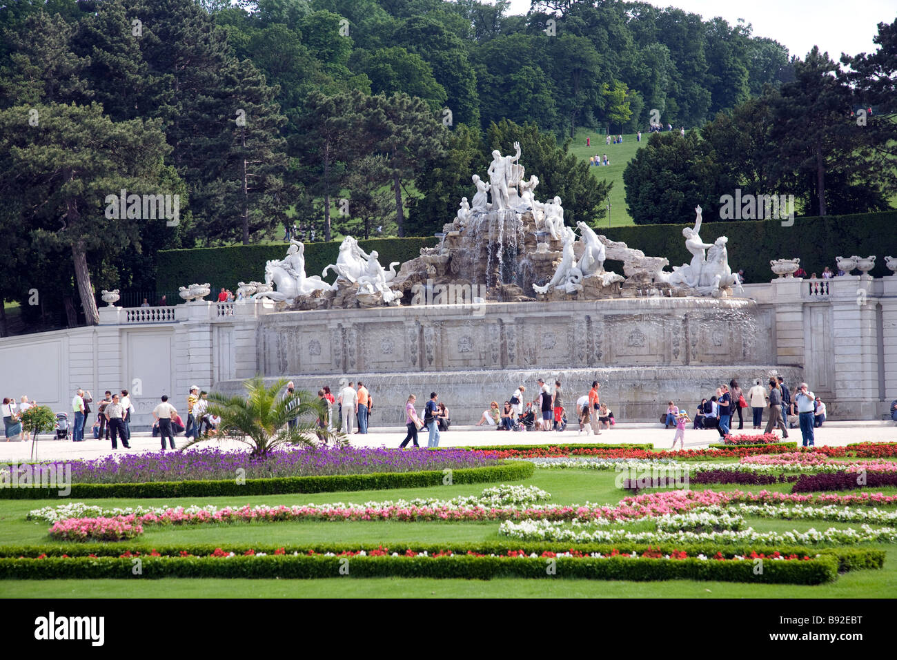 The gardens and attractions of Schloss Schonbrunn Vienna Austria Stock Photo