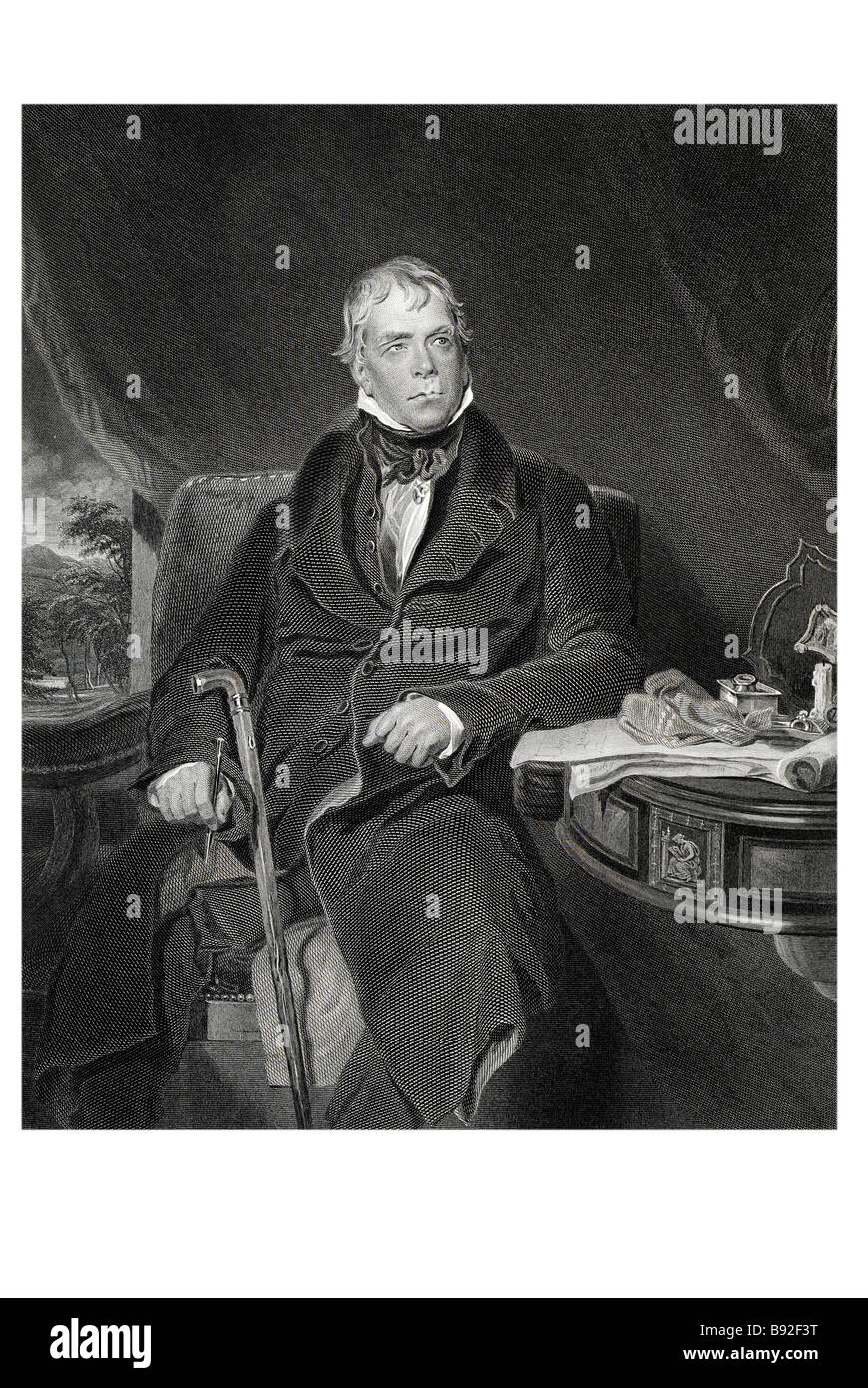 Sir Walter Scott 1771 1832 Scottish historical novelist poet Stock Photo