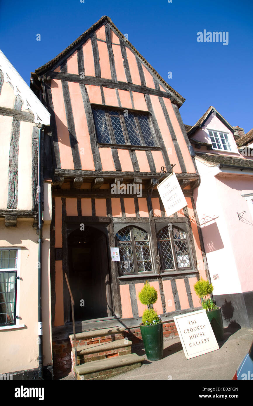 The Crooked House gallery Lavenham Suffolk England Stock Photo Alamy