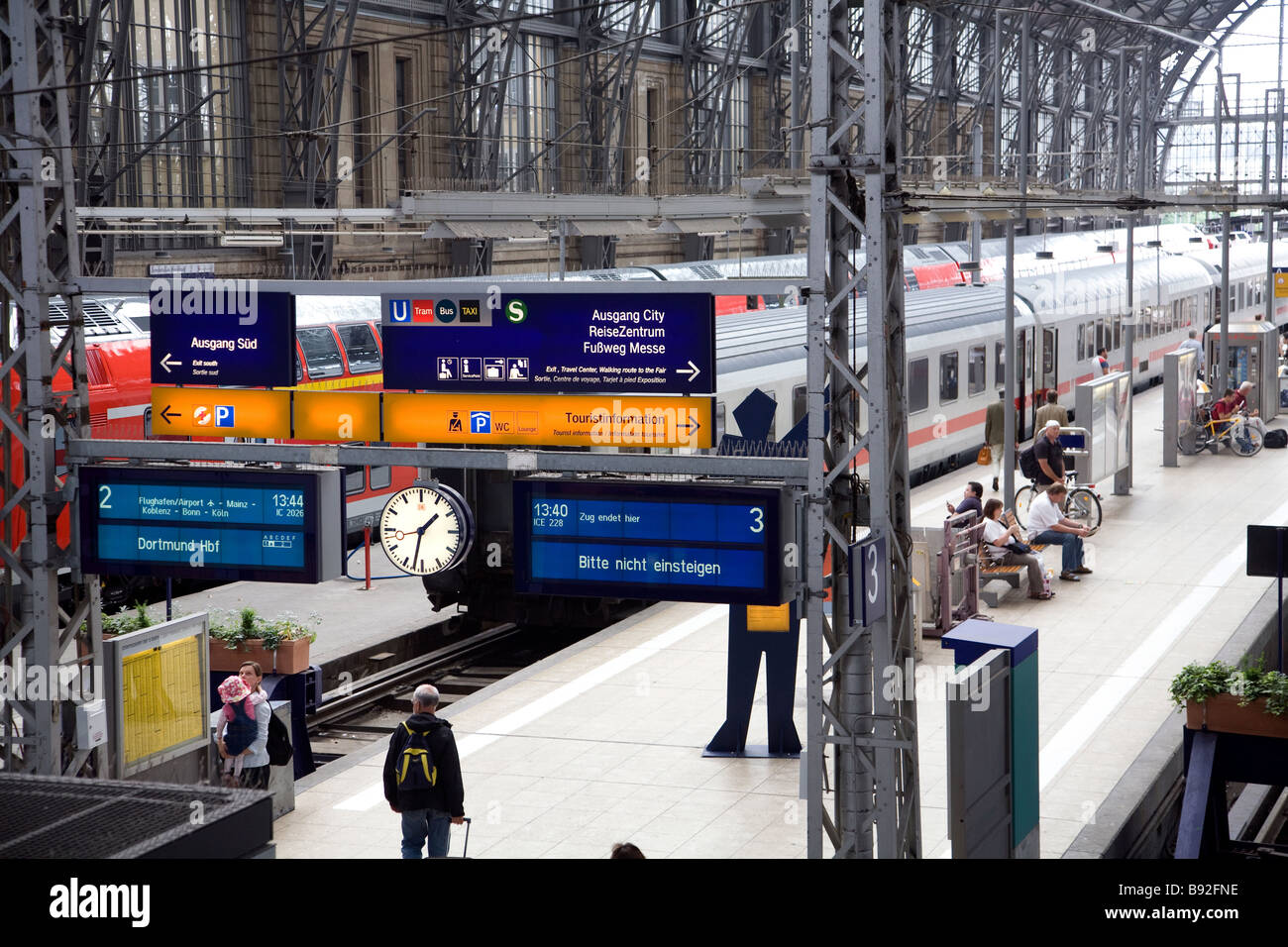 The Hauptbahnhof train station in Frankfurt is the busiest train station in Germany Frankfurt am Main Germany Stock Photo