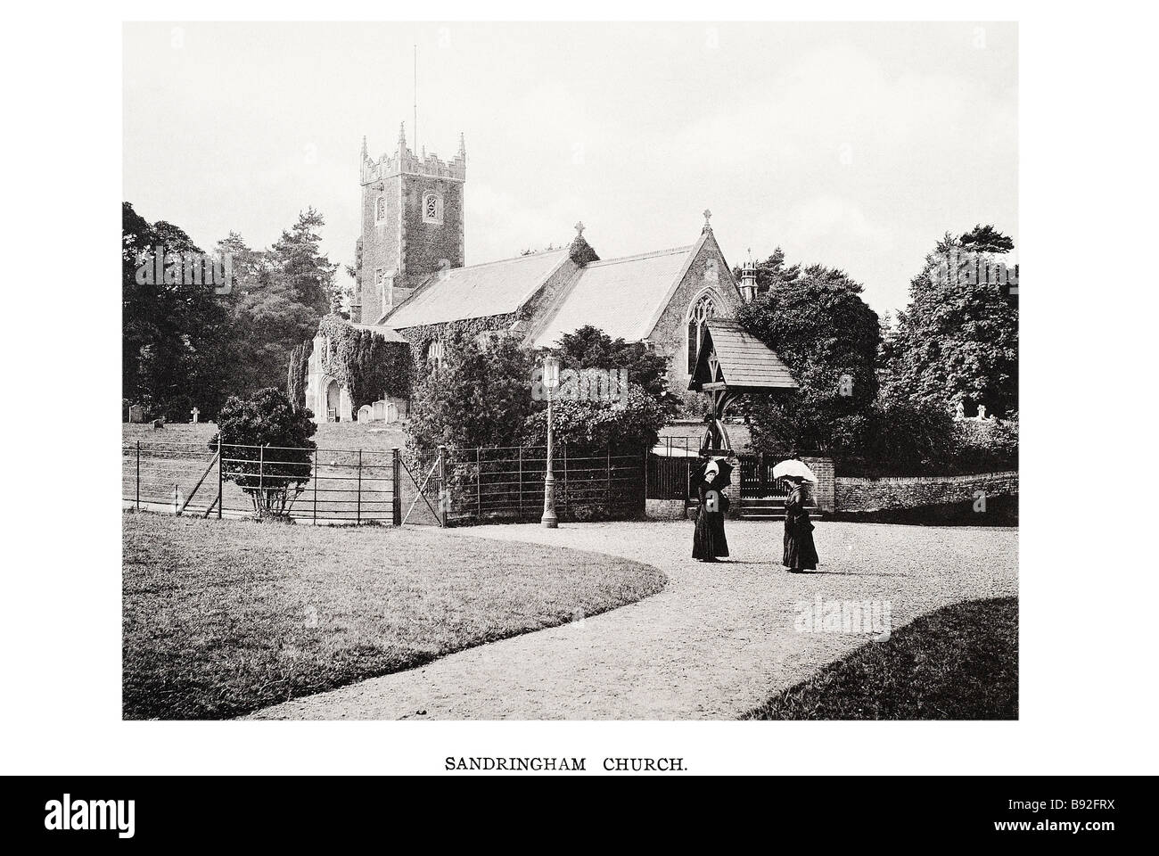sandringham church St Mary Magdelan Church.  Sandringham is a village and civil parish in the north of the English county of N Stock Photo