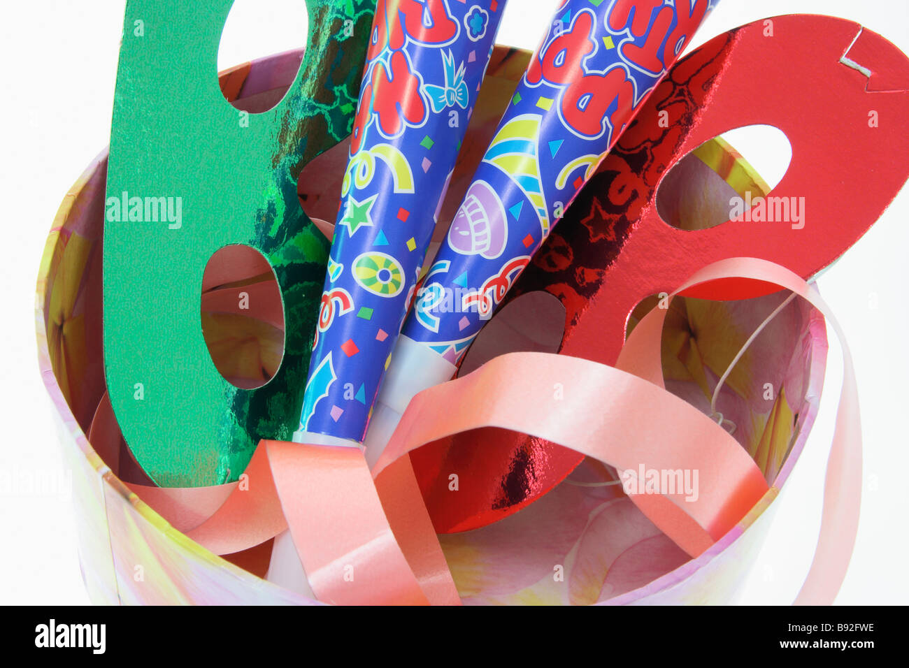 Party Novelties in Gift Box Stock Photo Alamy