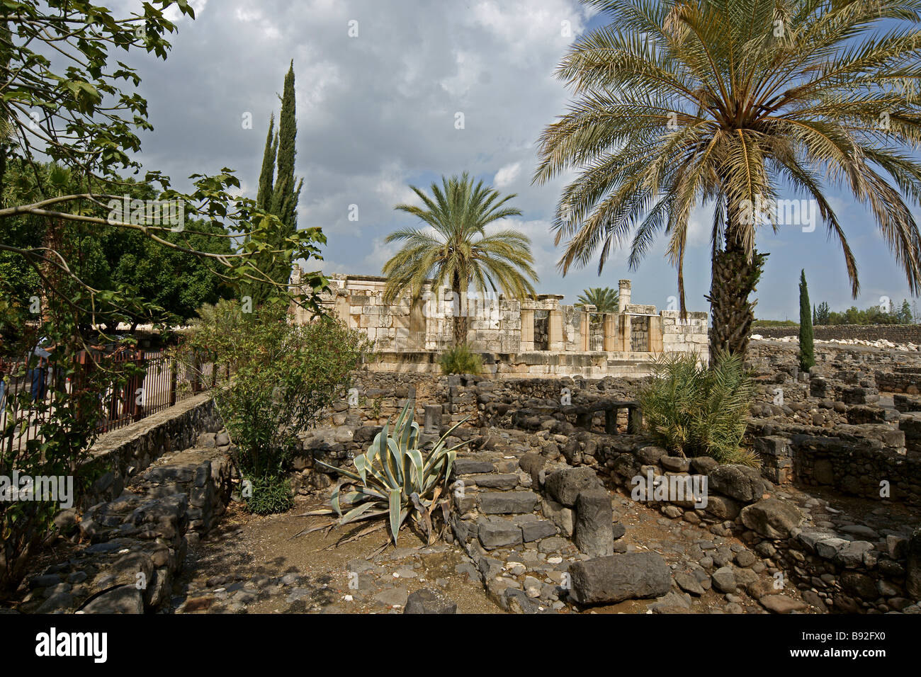 Israel Sea of Galilee Capernaum Ruins of the old synagogue uncovered on ...