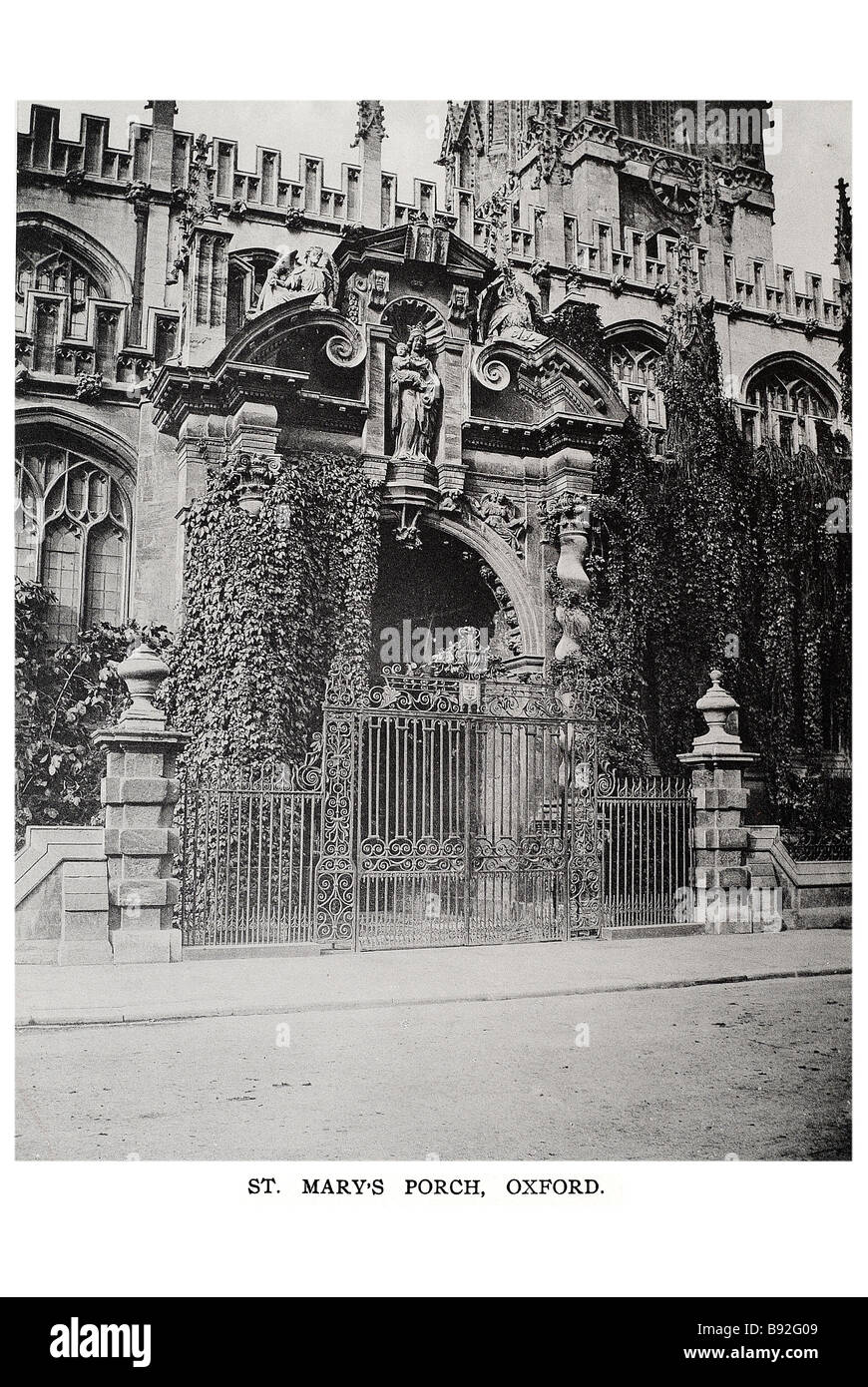 st. marys porch oxford The University Church of St Mary the Virgin (St Mary's or SMV for short) is the largest of Oxford's paris Stock Photo