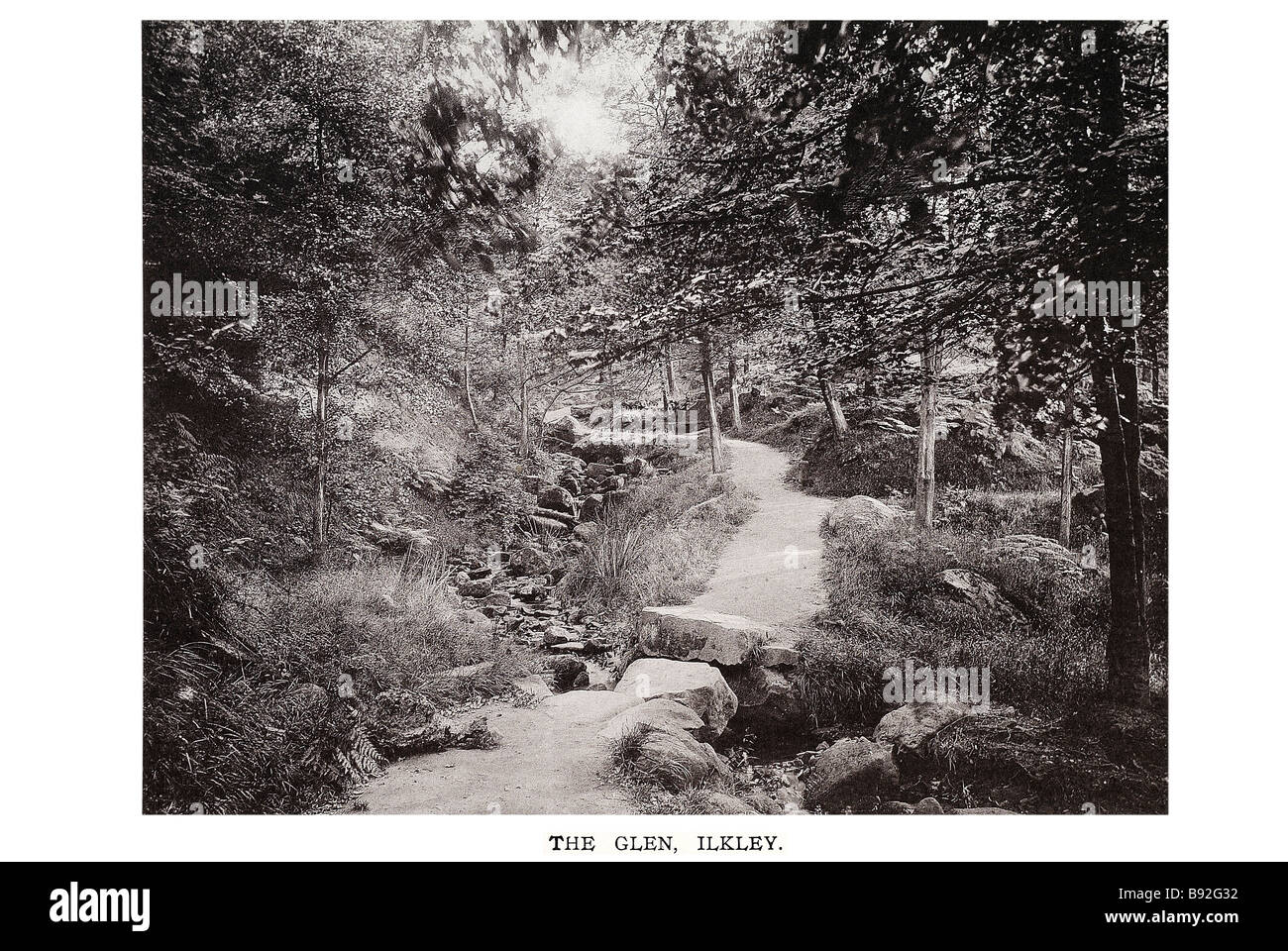 the glen ilkley Ilkley is a spa town and civil parish in West Yorkshire, in the north of England. Ilkley civil parish includes t Stock Photo