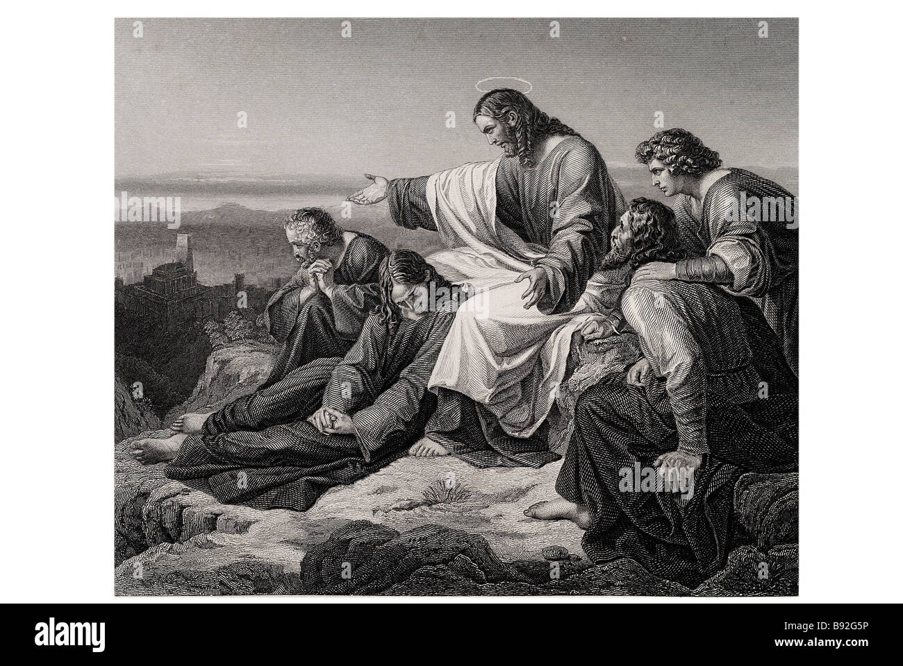 Christ Predicting the Destruction of Jerusalem Lord Saviour Jesus Christ Stock Photo