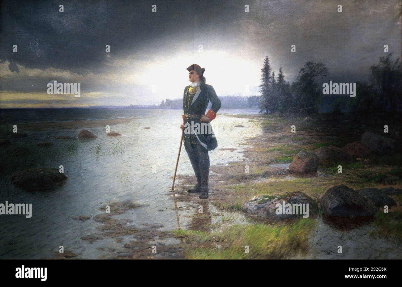 Lev Lagorio On a Desolate Shore 1897 Based on poem The Bronze Horseman