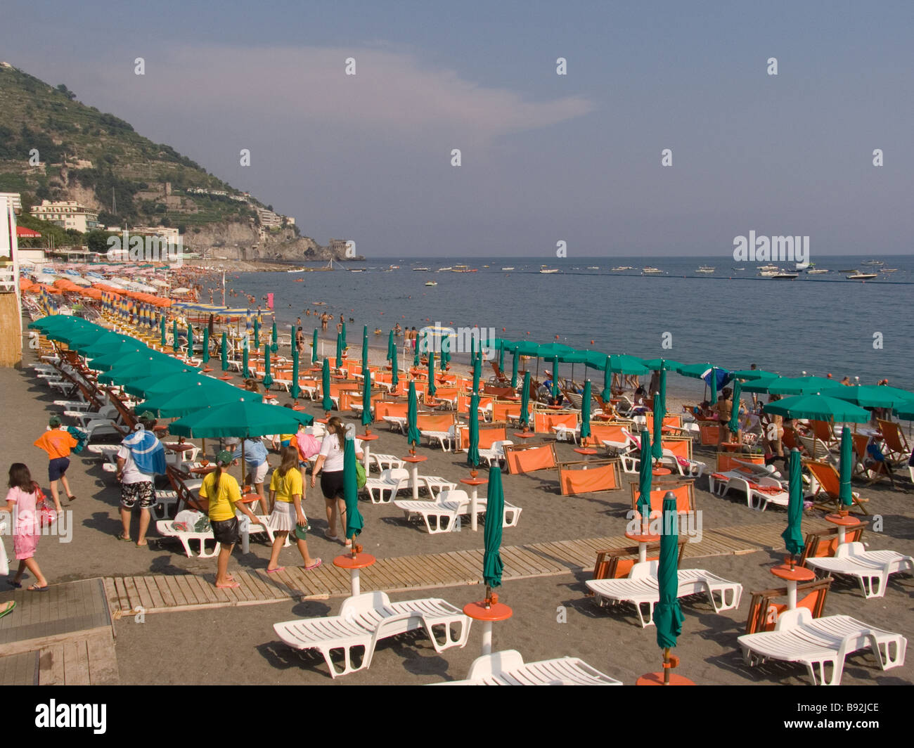 Maiori Beach, Amalfi Coast, Campania, Italy, Europe, World Heritage Site Stock Photo