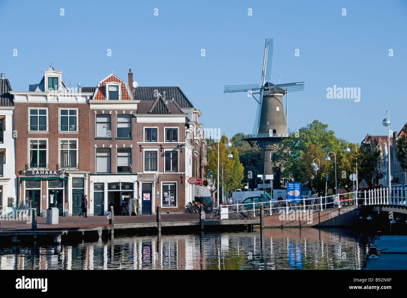 Leiden Netherlands Holland windmill the Valk Stock Photo