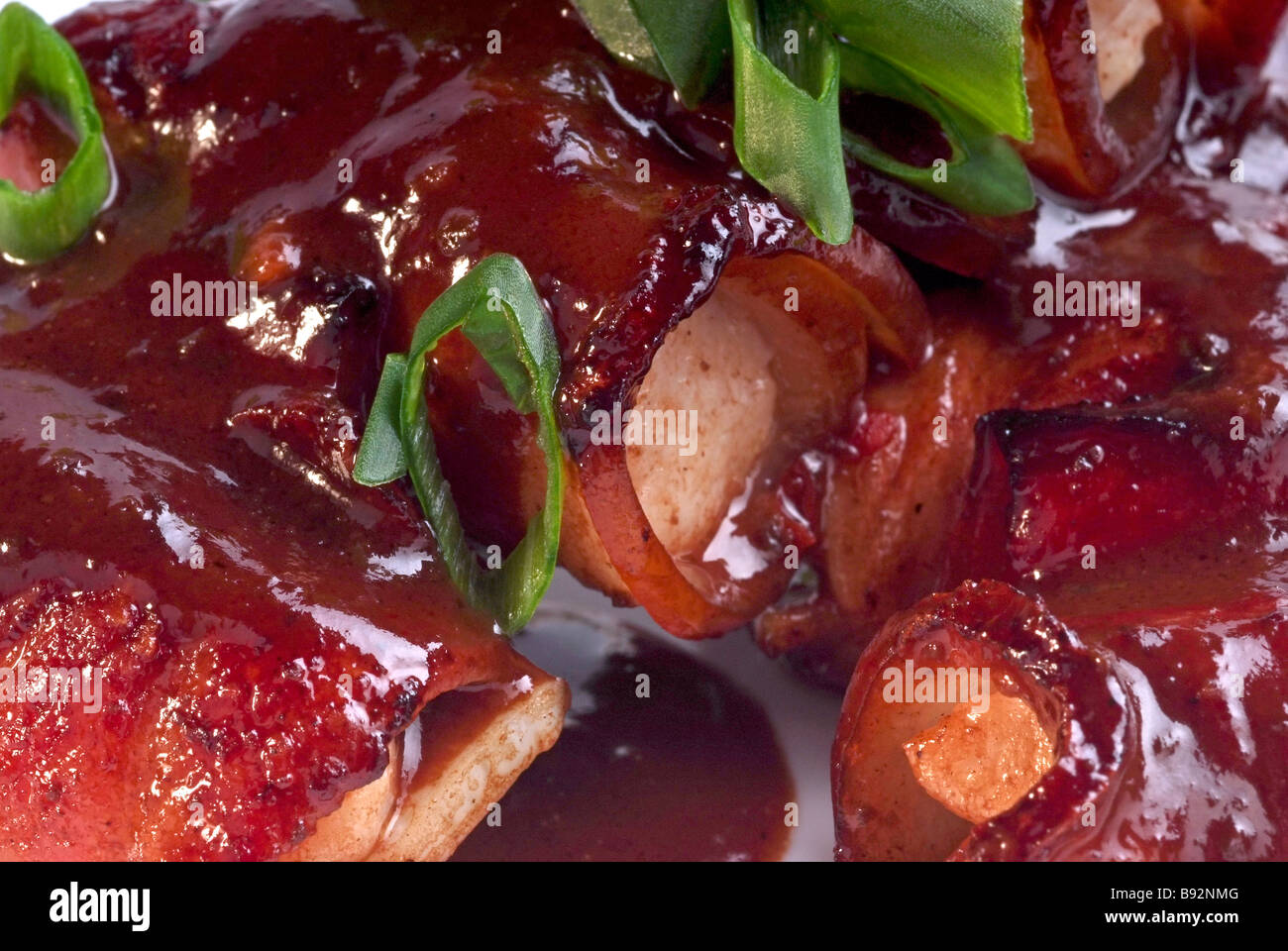 Ham filled with poultry and chocolate sauce Stock Photo Alamy