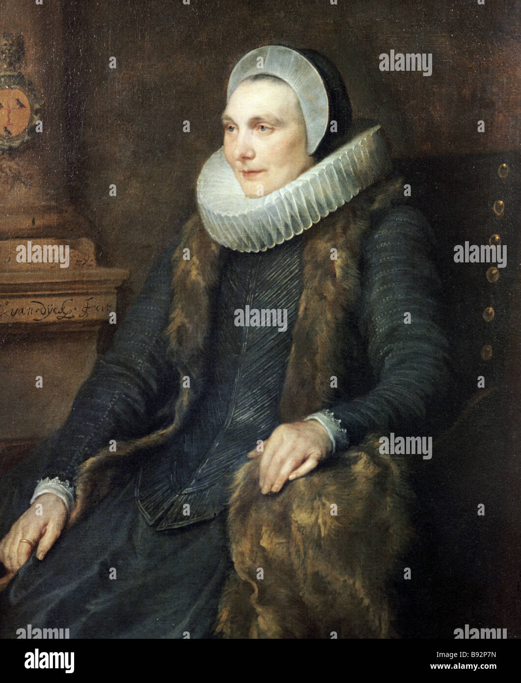 Sir Anthony van Dyck Portrait of Adrian Stephens wife State Pushkin ...