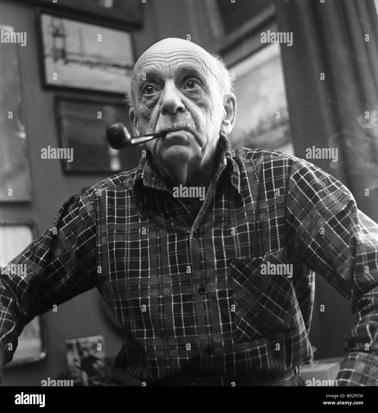 Soviet poet Pavel Antoklsky 1896 1978 in his study Stock Photo - Alamy