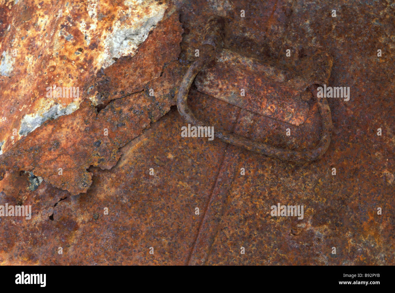 rusted handle Stock Photo