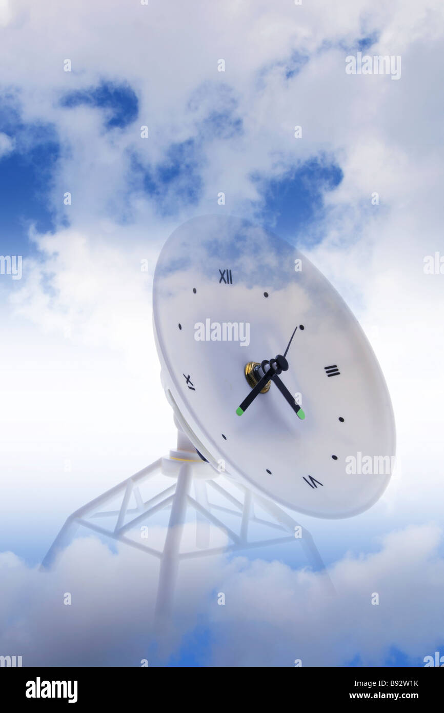 Clock and Clouds Stock Photo Alamy