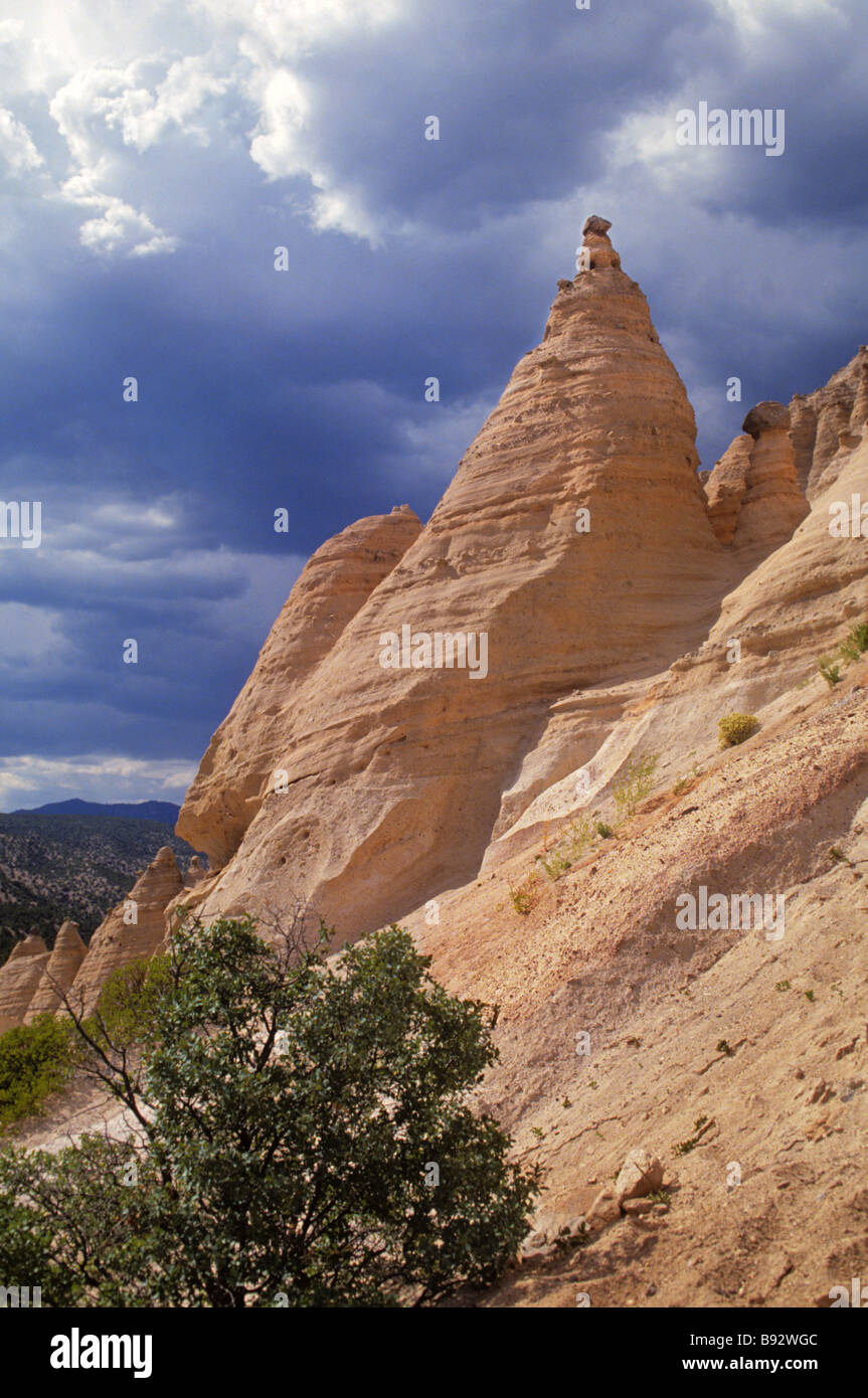 Tent Rocks, natural volcanic formations covering12,000 acres, about 20 miles south of Santa Fe, New Mexico, USA. Stock Photo
