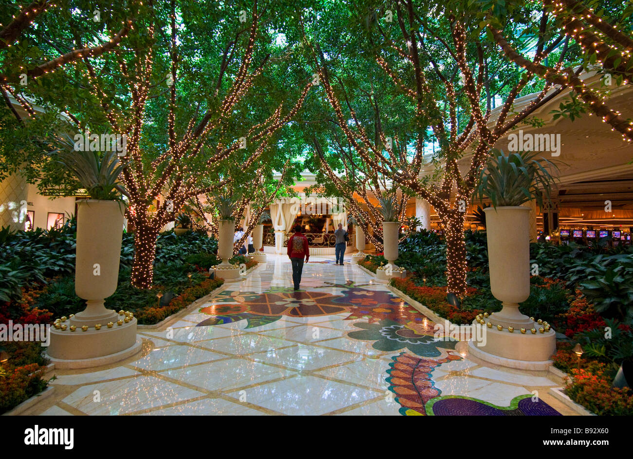 Hall of the Wynn Hotel Las Vegas Stock Photo