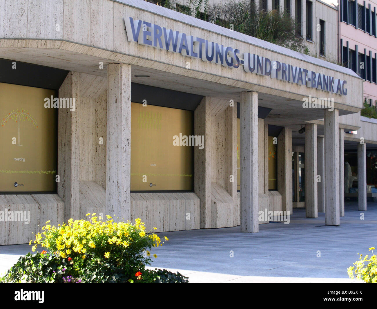 Li The Principality of Liechtenstein Capital Vaduz The Verwaltungs und Privat Bank AG in Vaduz Stock Photo