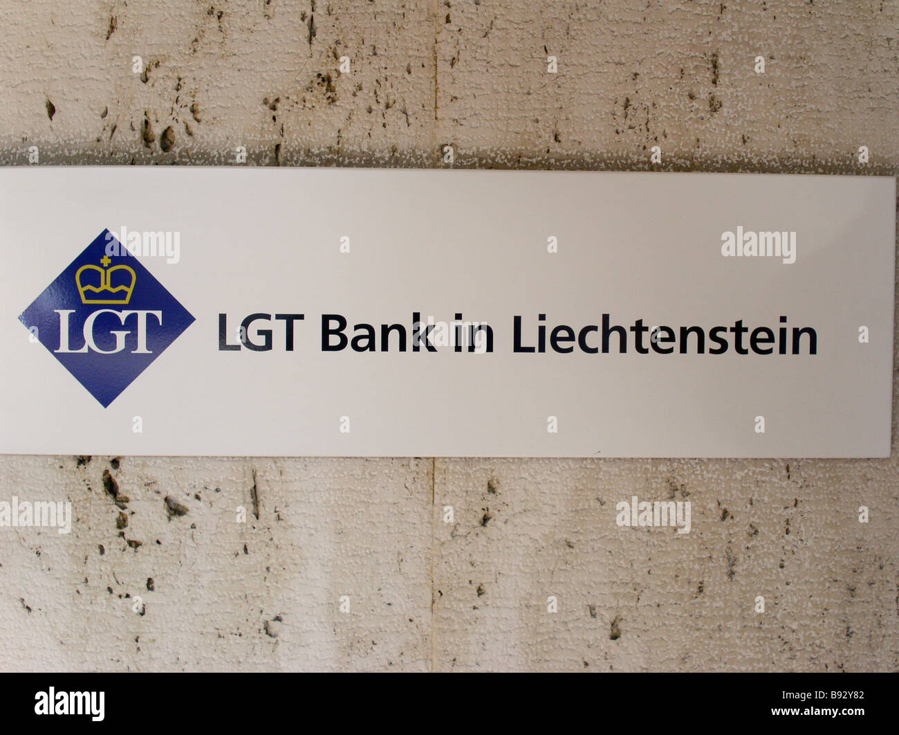 Li The Principality of Liechtenstein Capital Vaduz The LGT Bank in Liechtenstein Vaduz Herrengasse 12 Stock Photo