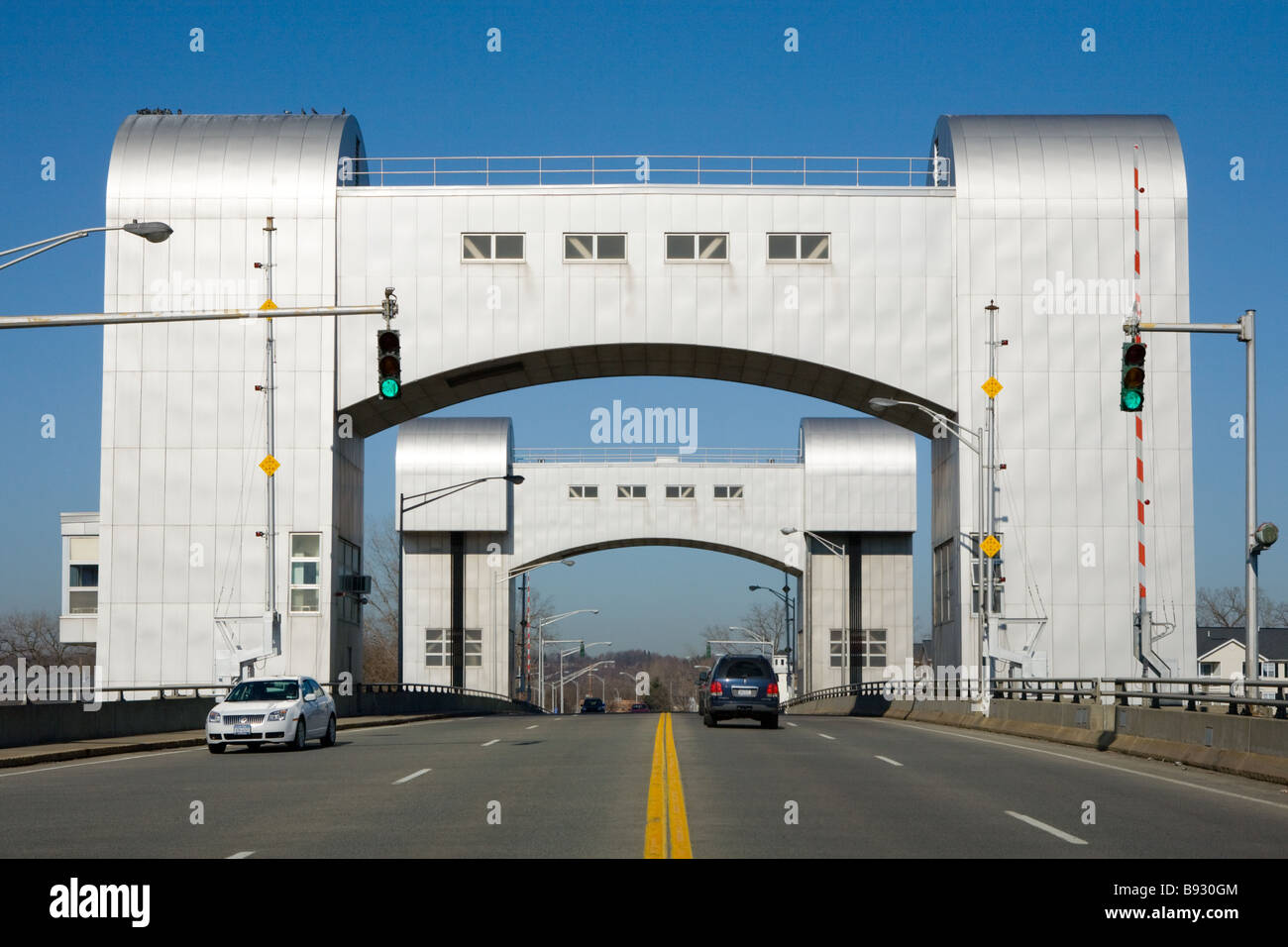 The Troy Green Island Bridge over the Hudson River is a moveable lift