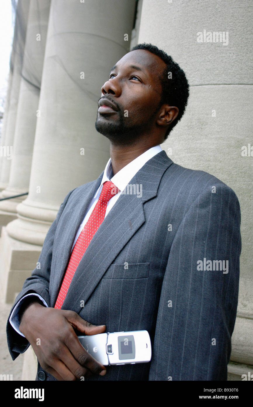 Red pinstripe suit hi-res stock 