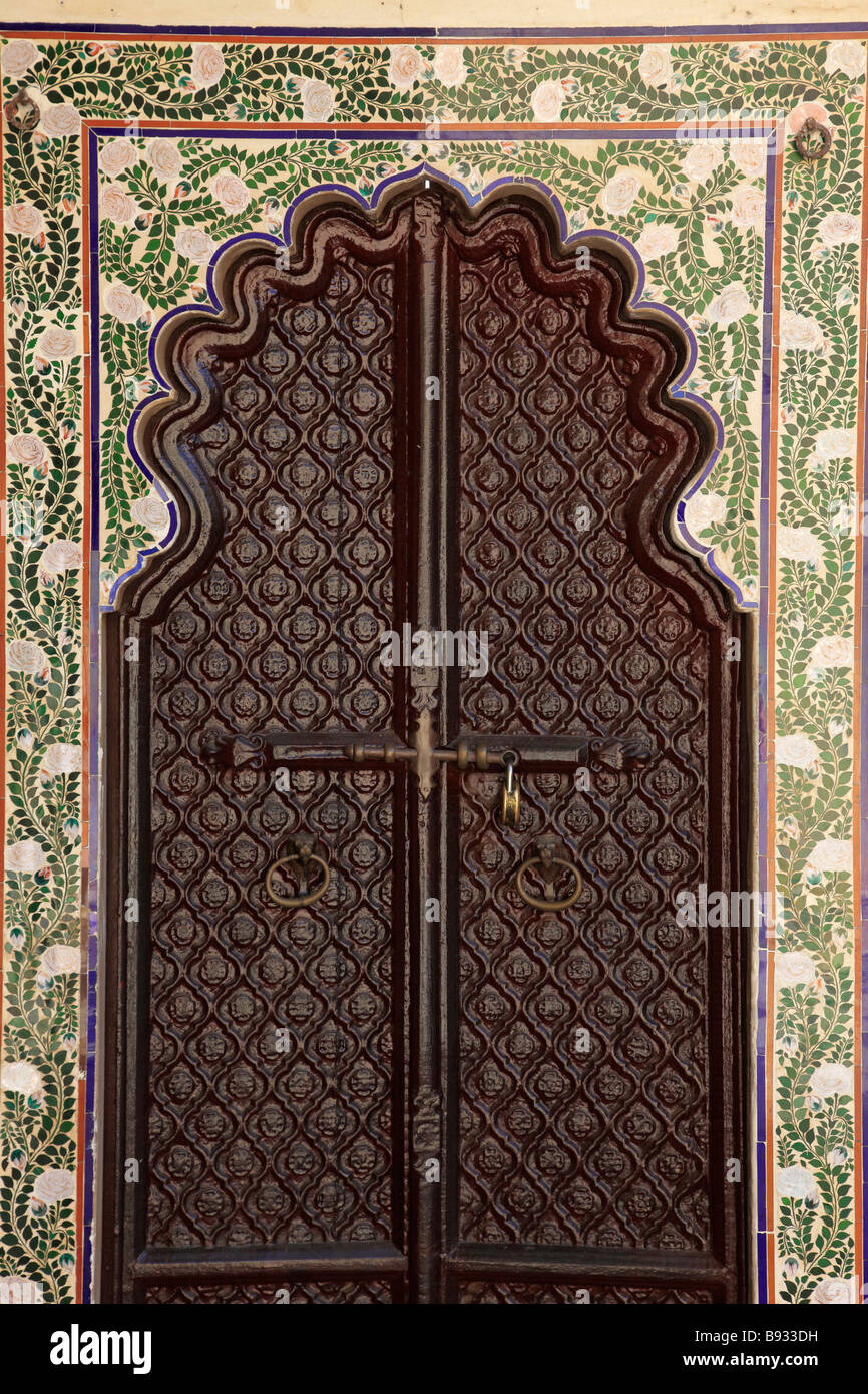 India Rajasthan Udaipur City Palace interior door Stock Photo - Alamy