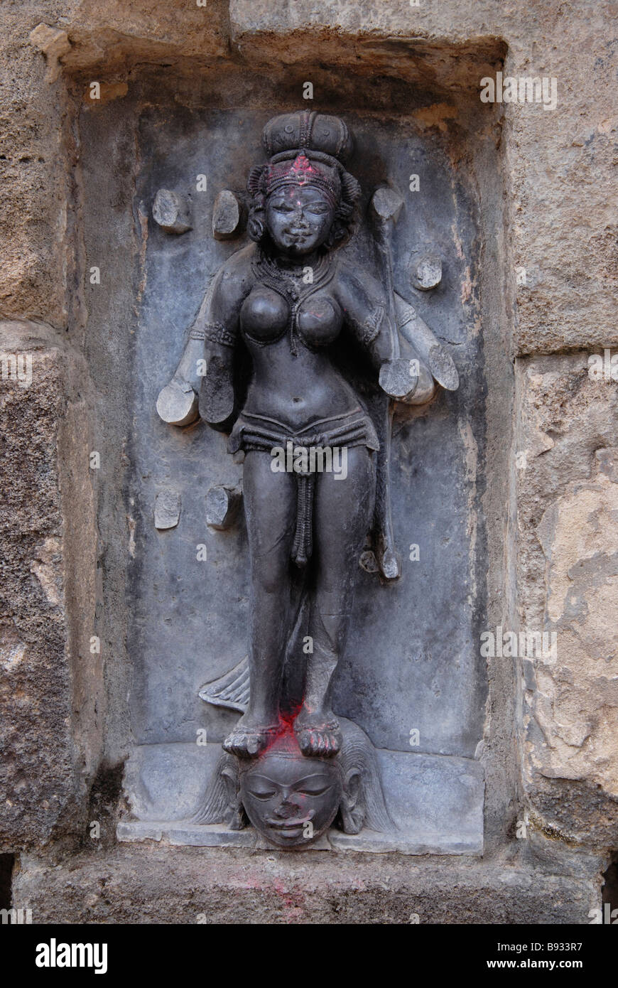 Hirapur Orissa, Yogini Temple, Yogini No.17- Chinnamastaka. Stock Photo