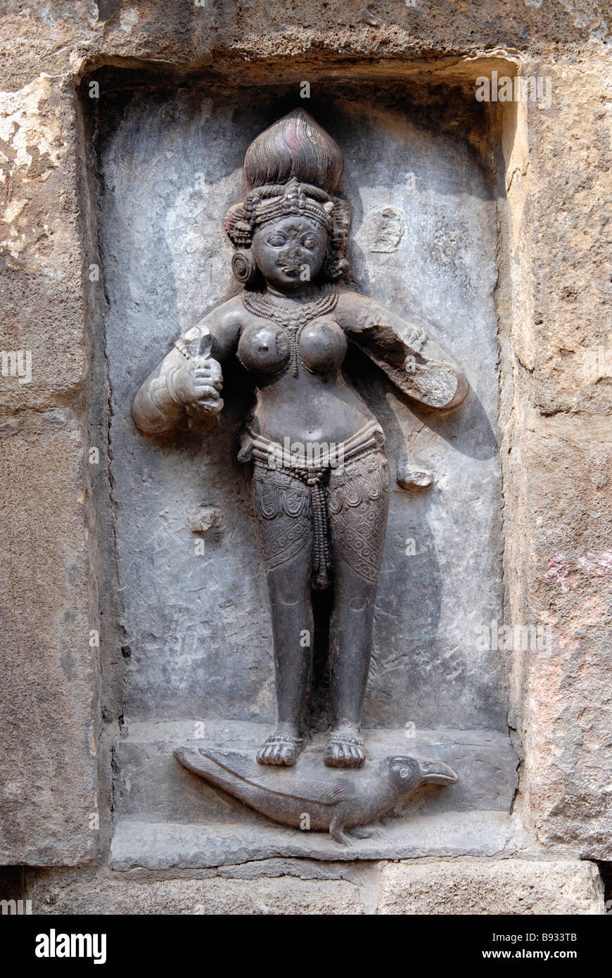 Hirapur Orissa, Yogini Temple, Yogini No.37 Bhadrakalii/Rudrakali. Stock Photo
