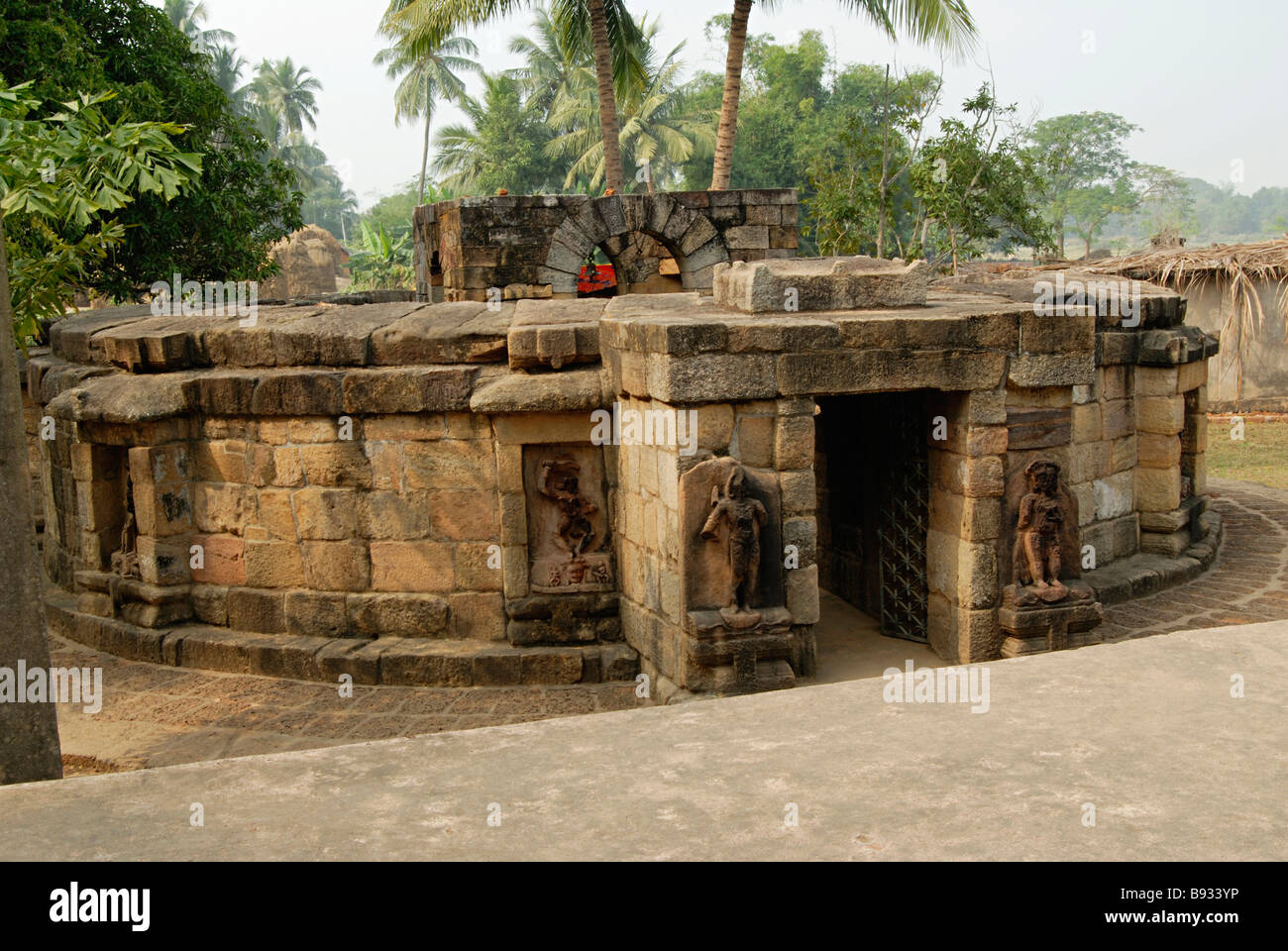 Yogini Temple, General-View of the circular temple. View from West. Hirapur Orissa, Stock Photo
