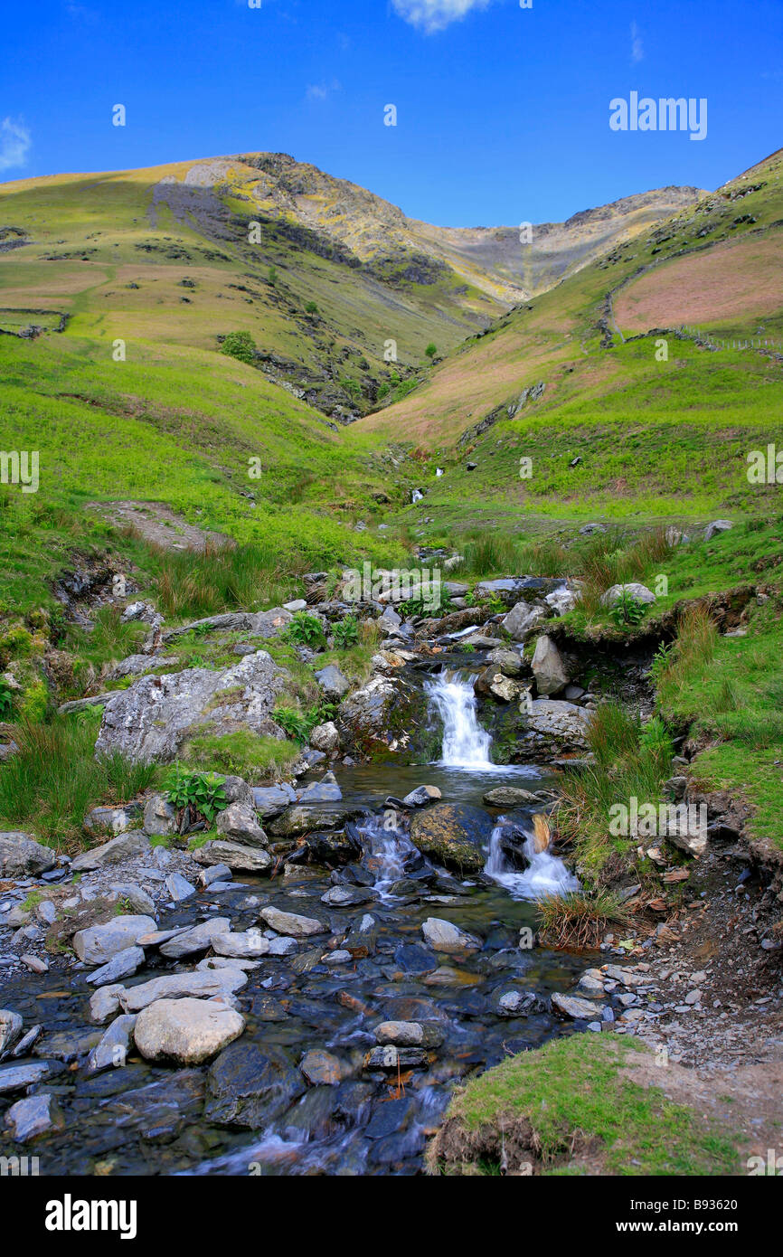 Landscape Blease Gill on Blencathra Saddleback Mountain Lake District National Park Cumbria