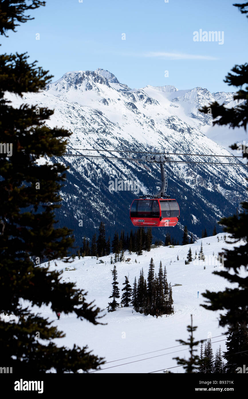 Peak 2 Peak gondola linking Whistler and mountains, opened for 2008/2009 season Stock